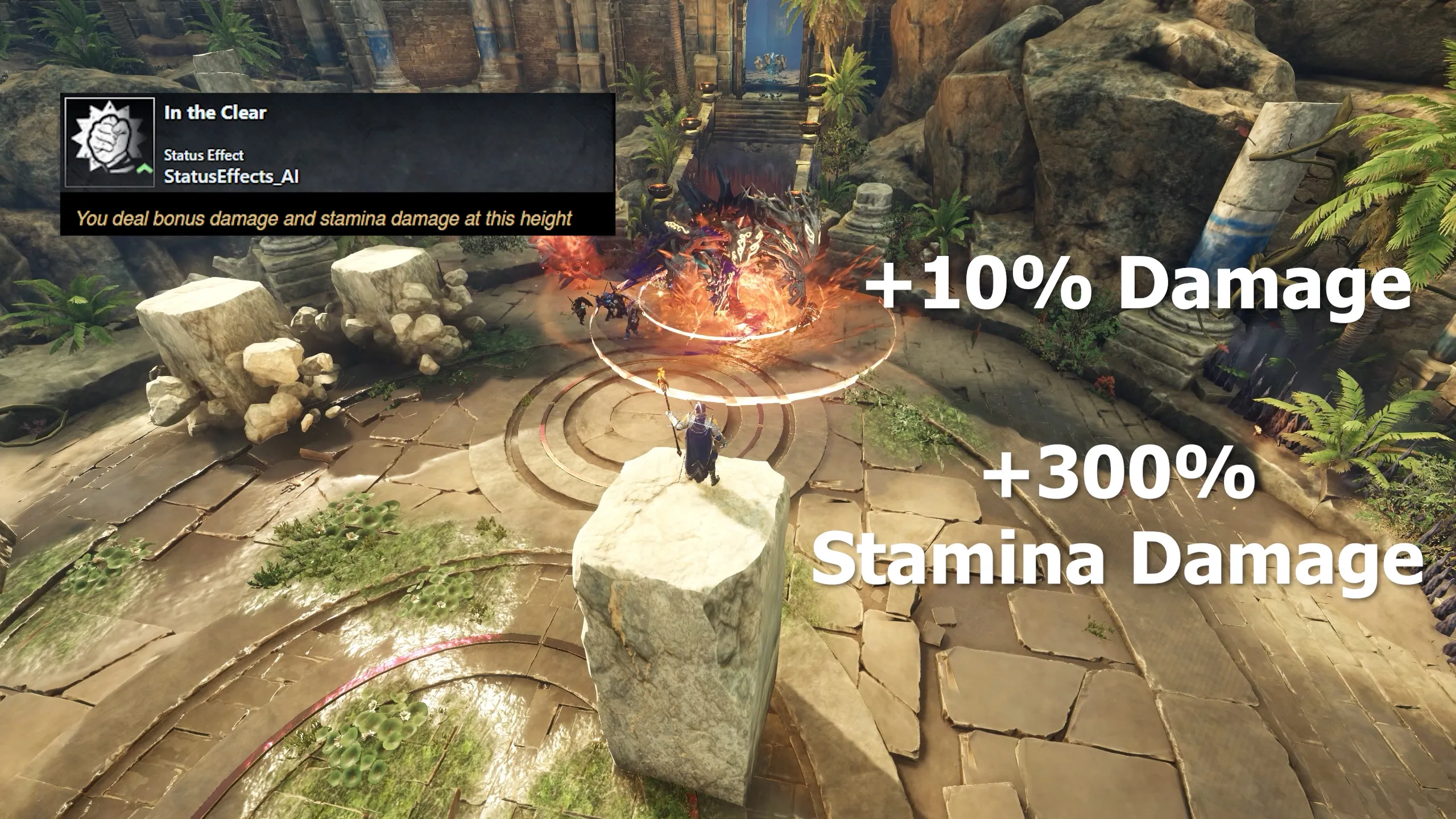 Tallest pillar giving In the Clear buff during the Echidna fight