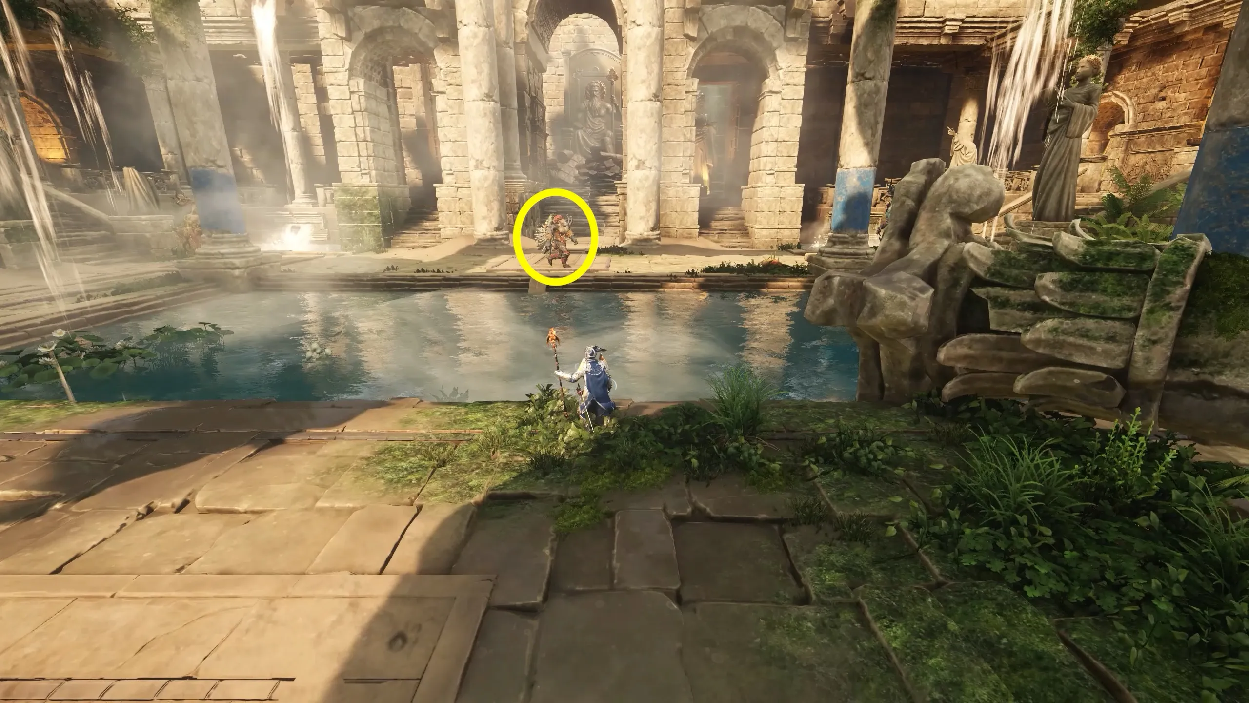 Named boar enemy inside the Gorgon raid
